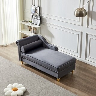 Velvet Chaise Lounges Modern Upholstery Chaise Lounge Chairs Hidden ...