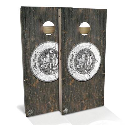 Minnesota Flag Rustic Outdoor Cornhole Board Set