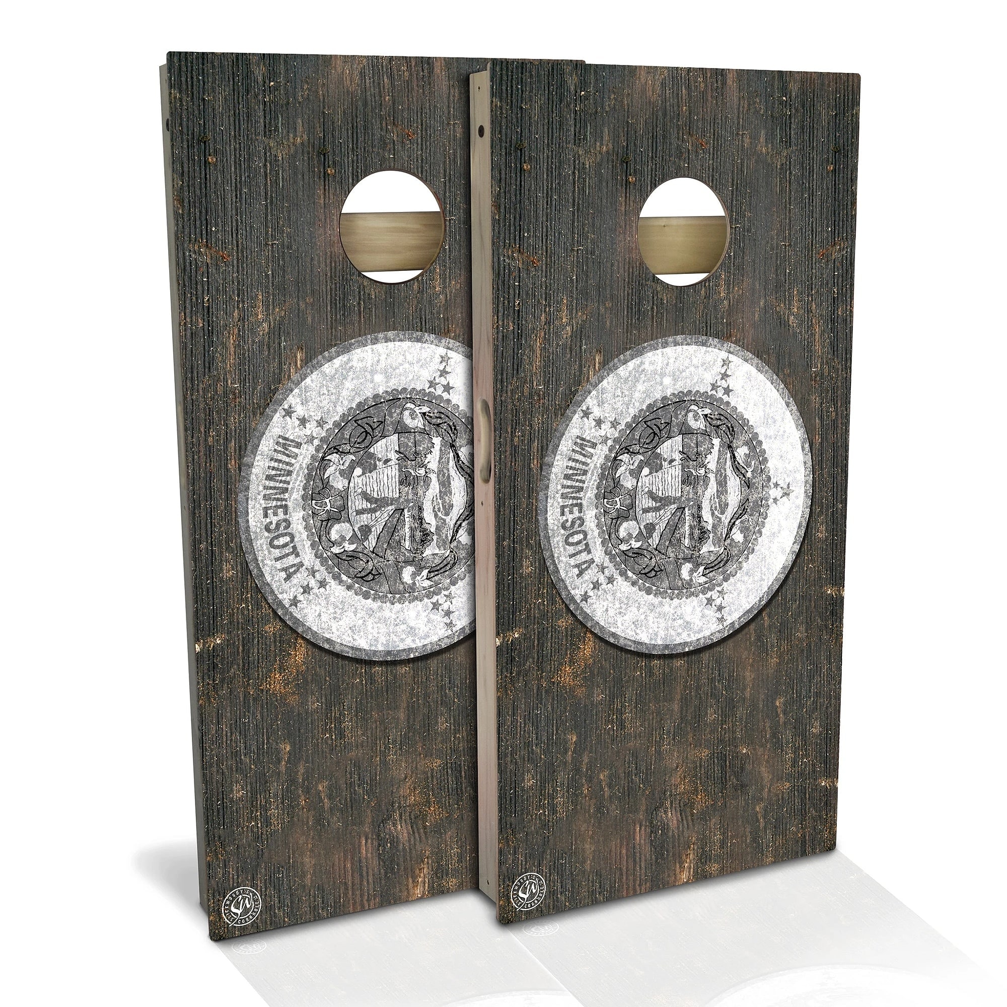 Minnesota Flag Rustic Outdoor Cornhole Board Set