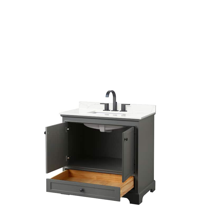 Deborah 36-inch Single Vanity, Quartz Top