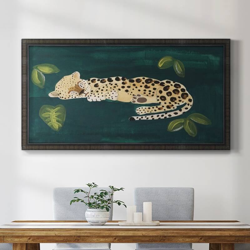 Lethargic Leopard II Premium Framed Canvas- Ready to Hang