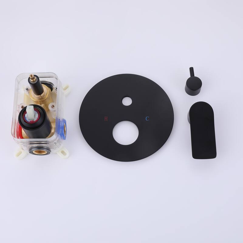 Wall Mounted Shower Faucet Set Rainfall Showerhead Combo Handheld Shower