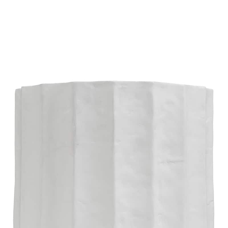 Poly & Bark Kavala Hand-Crafted Fluted Textured Cement Side Table