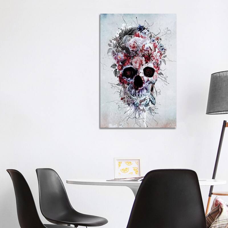 iCanvas "Floral Skull RPE" by Riza Peker Canvas Print - 40x26x1.5