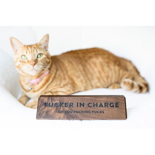 Genuine Walnut Wood Funny Desk Name Plate Bed Bath & Beyond 35545678