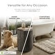 preview thumbnail 7 of 28, Furniture of America Karvyn Modern 14-inch Round Natural Stone Indoor Drum Side Table