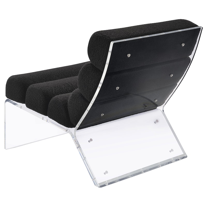 Serreta Boucle Upholstered Armless Acrylic Chair