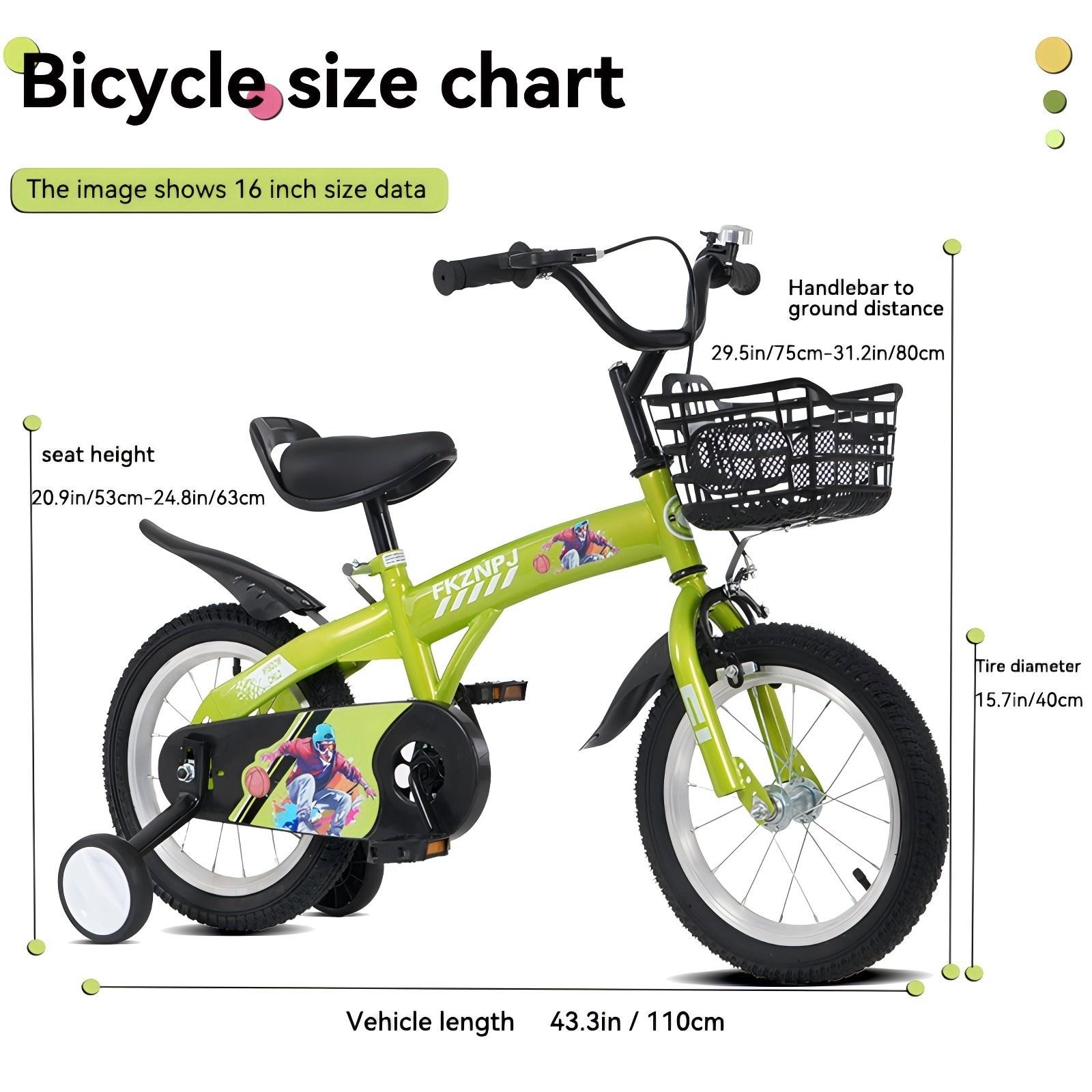 Kids Bike Size Chart What Size Cycle For Year Old What Size