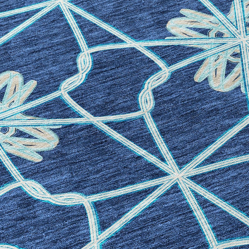 Machine Washable Indoor/ Outdoor Chantille Contempoary Whimsy Rug