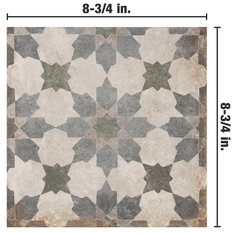 Merola Tile D'Anticatto Decor Varenna 8-3/4" x 8-3/4" Porcelain Floor and Wall Tile