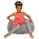 preview thumbnail 147 of 193, Kids Bean Bag Chair, Big Comfy Chair - Machine Washable Cover 27 Inch Medium - Soft Faux Rabbit Fur - Gray