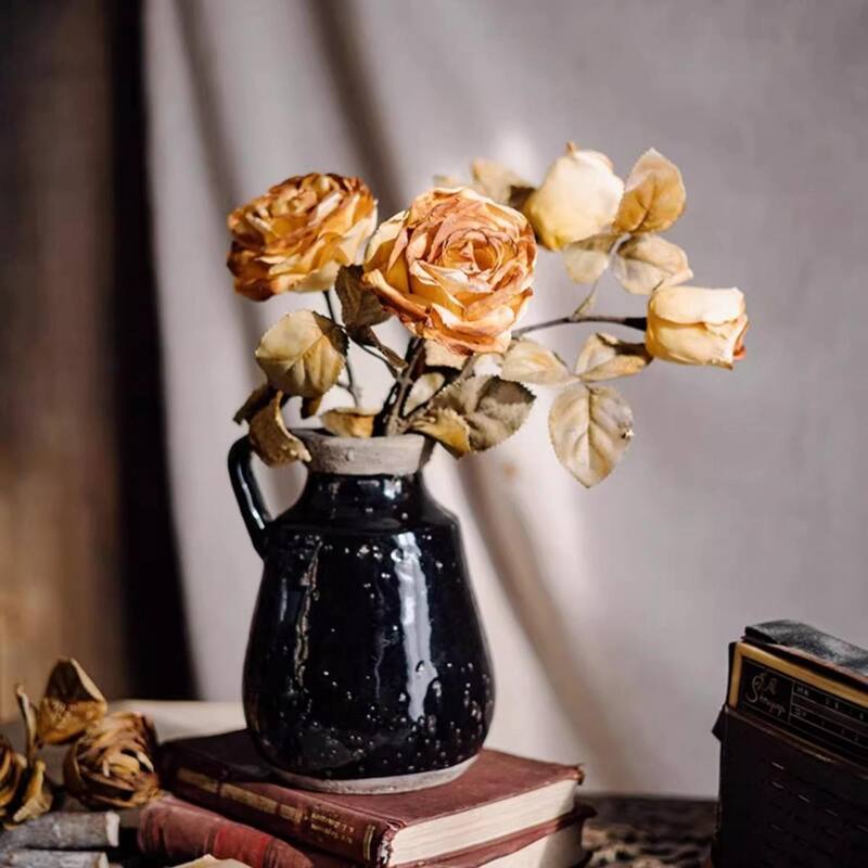 RusticReach French Dried Look Faux Rose Stem 26" Tall