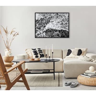 Kate and Laurel Sylvie Coast Vernon Black White Canvas by Pete Olsen
