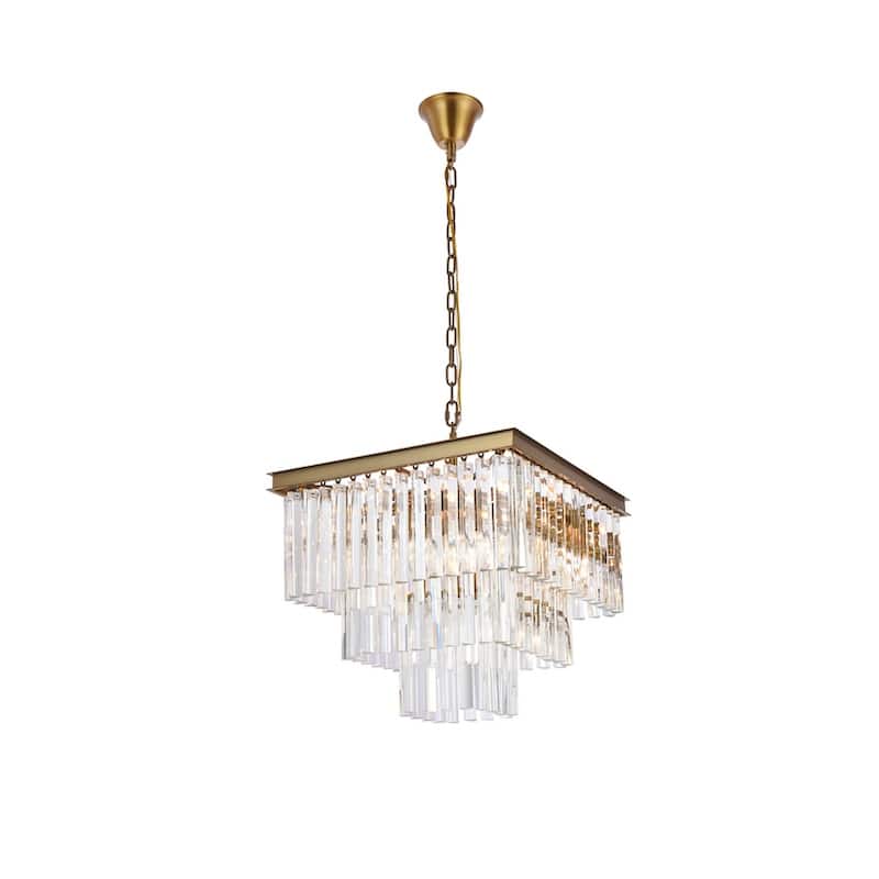 Indigo Home 21.5 inch square crystal chandelier