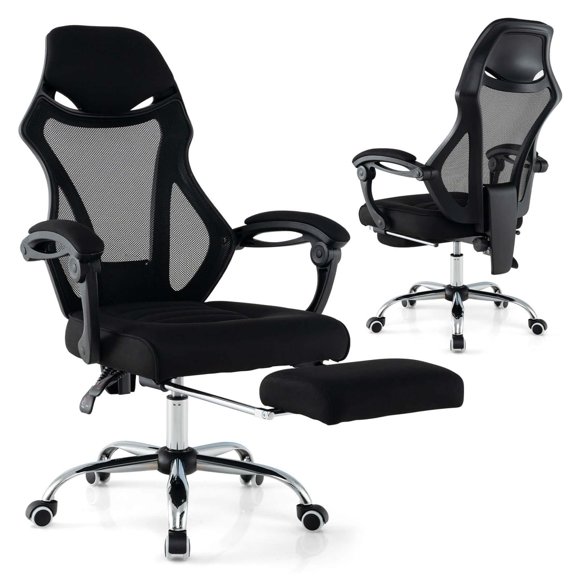 Costway Ergonomic Mesh Office Chair with Footrest Height-Adjustable & - See Details