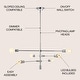 preview thumbnail 10 of 24, Cato Modern Iron Arm-Adjustable LED Chandelier, Chrome by JONATHAN Y