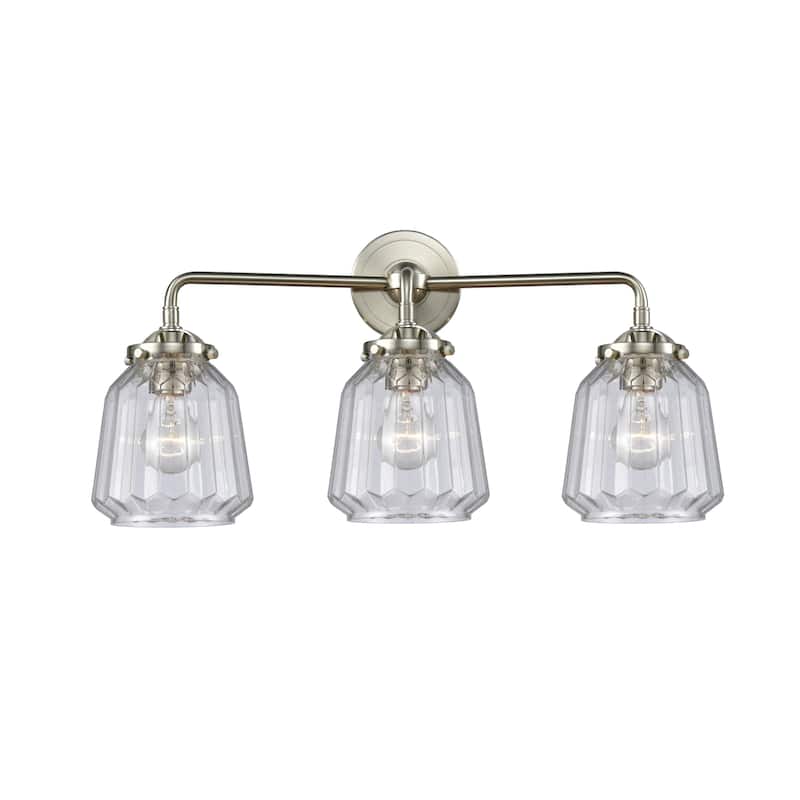 Innovations Lighting Chatham 3 Light 24" Wide Bathroom Vanity Light - Brushed Satin Nickel / Clear