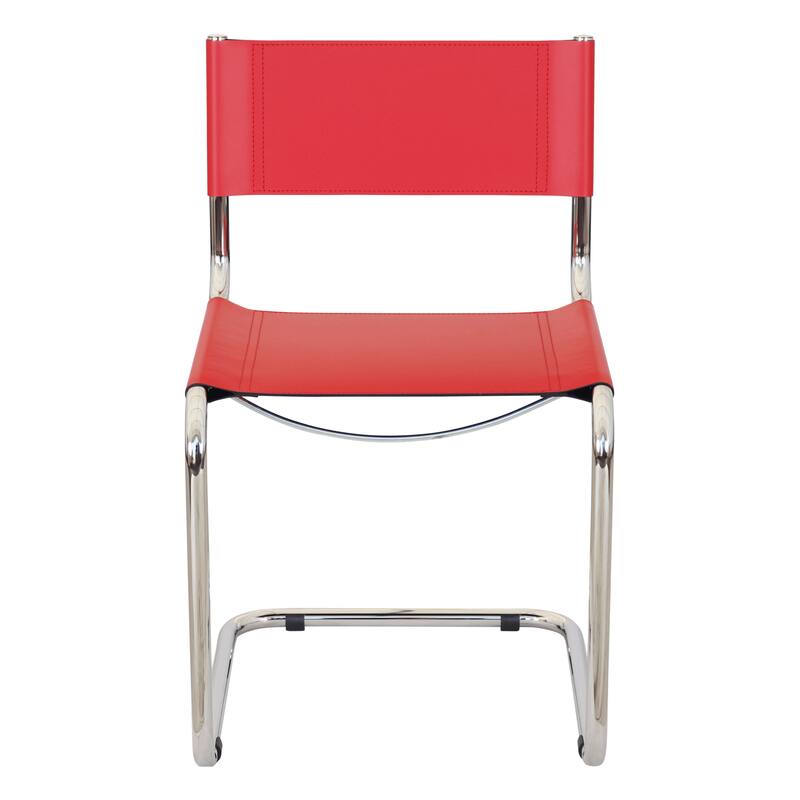 Breuer Chair Company Mart Stam Cantilever Side Chair w/ Chrome Frame (Various Bonded Leather Colors)