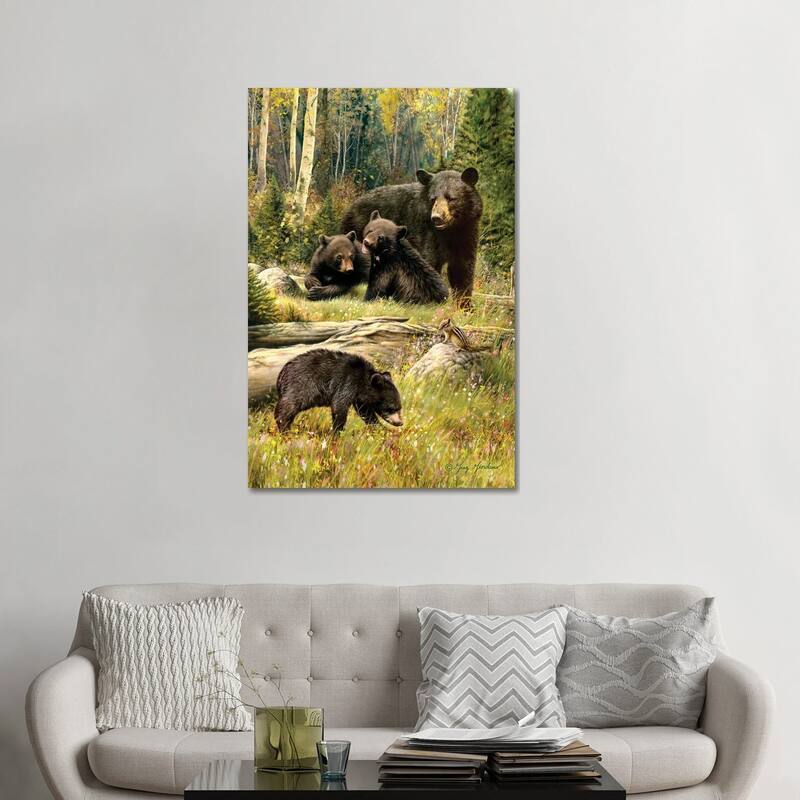 iCanvas "Black Bear Family" by Greg & Company Canvas Print - 48x32x1.5