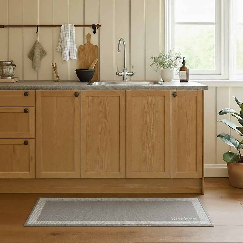 Kitchen Mat 20x32 or Runner 20x48 - Kitchen Beige - 48L x 20W x 0.2H