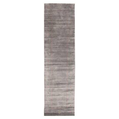 ECARPETGALLERY Hand Loomed Kashkuli Gabbeh Dark Grey Wool Rug - 2'8 x 9'11