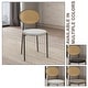 preview thumbnail 8 of 92, Leisuremod Euston Modern Velvet/Leather Dining Chair - Minimalist Wicker Back Accent Chair for Home Living Room & Kitchen