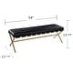 preview thumbnail 9 of 8, Cassatt Contemporary Black Fabric Bench