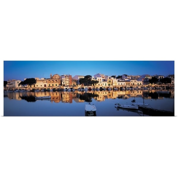 "Buildings at the waterfront, Porto, Majorca, Spain" Poster Print