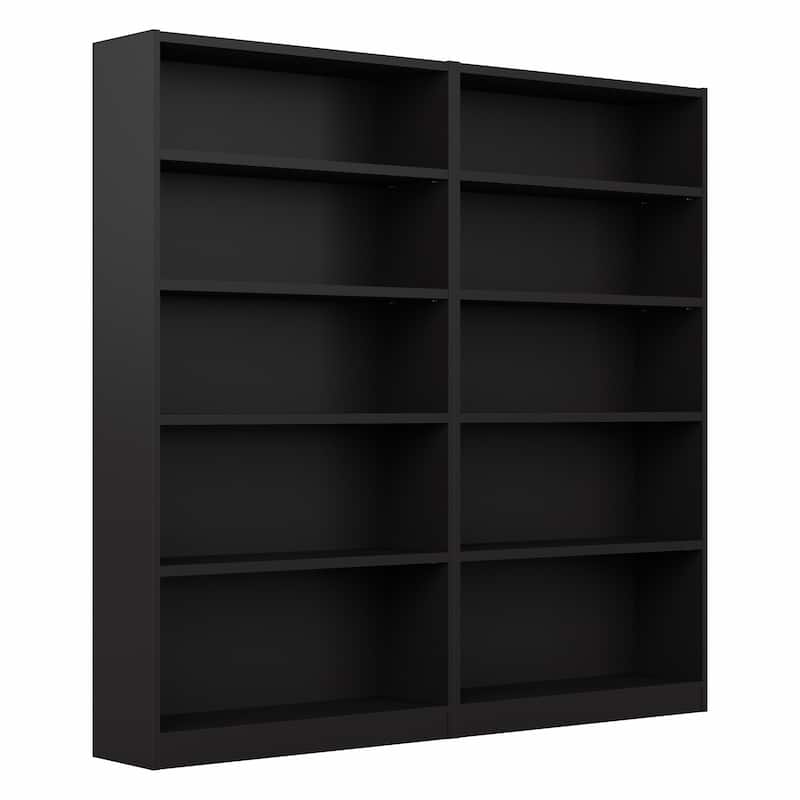 Universal Tall 5 Shelf Bookcase Storage - Set of 2 by Bush Furniture - 36.97"L x 12.00"W x 72.00"H