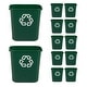 Resin Deskside Recycling Can, 7-Gallon, Green Recycling Symbol, Plastic ...