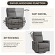 preview thumbnail 8 of 22, Recliner Chair, Swivel Rocking, Glider Rocker Recliner, Nursery Chair With Footrest For Living Room