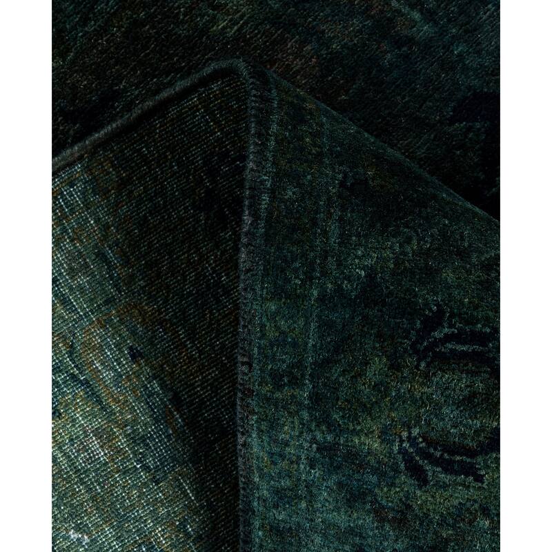 Overdyed One-of-a-Kind Hand-Knotted Area Rug - Green - 3' 1" x 5' 5"