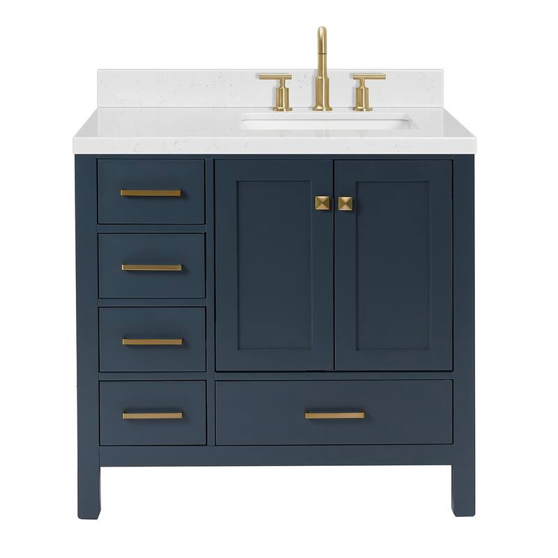 Ariel A036SRCQRVO Cambridge 36" Free Standing Single Basin Vanity Set