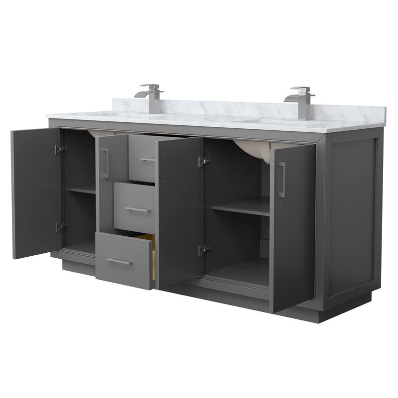 Wyndham Collection WCF1111-72D-NAT-MXX Icon 72" Free Standing Double