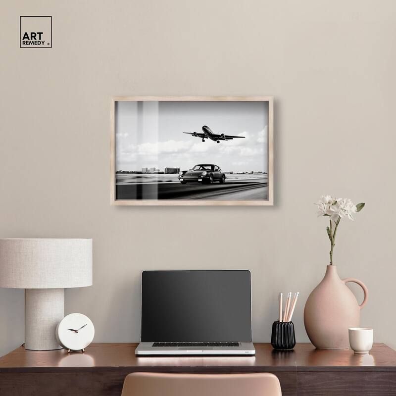 Sports Car Takeoff Shadowbox by Art Remedy