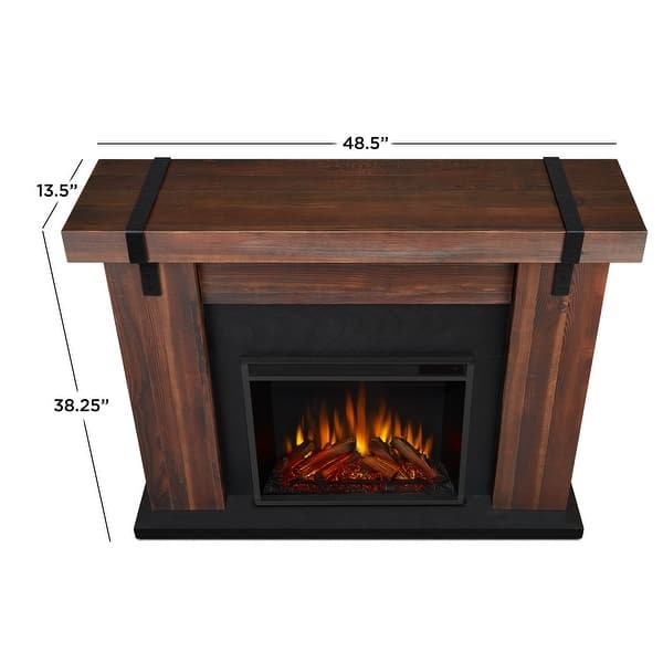 dimension image slide 6 of 7, Real Flame Beau Electric Landscape Fireplace 58.5"