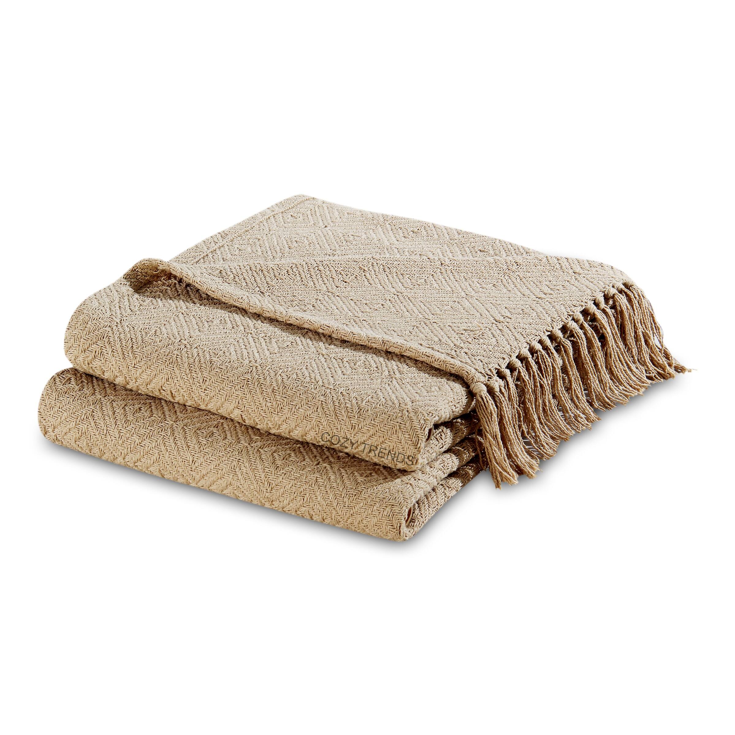 Luxurious 100-percent Cotton All Season Soft Throw Blanket-image