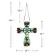 preview thumbnail 10 of 8, 20" x 16" Victorian Design Cross Stained Glass Panel/ Suncatcher