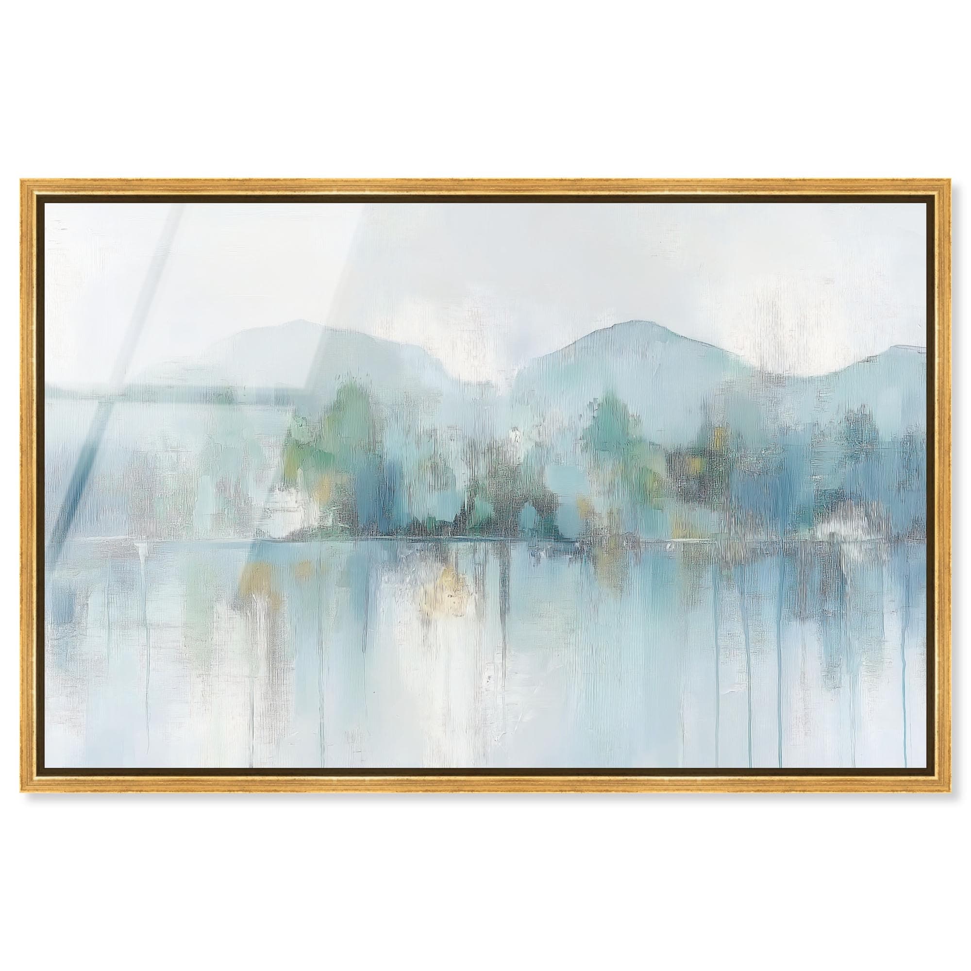 Mirrored Aqua Dream II Coastal Framed Acrylic Wall Art by Art Remedy