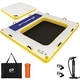 preview thumbnail 1 of 8, Costway 8 ft x 8 ft Inflatable Floating Dock with Mesh Swim Lounge - See Details White & Yellow - See Details