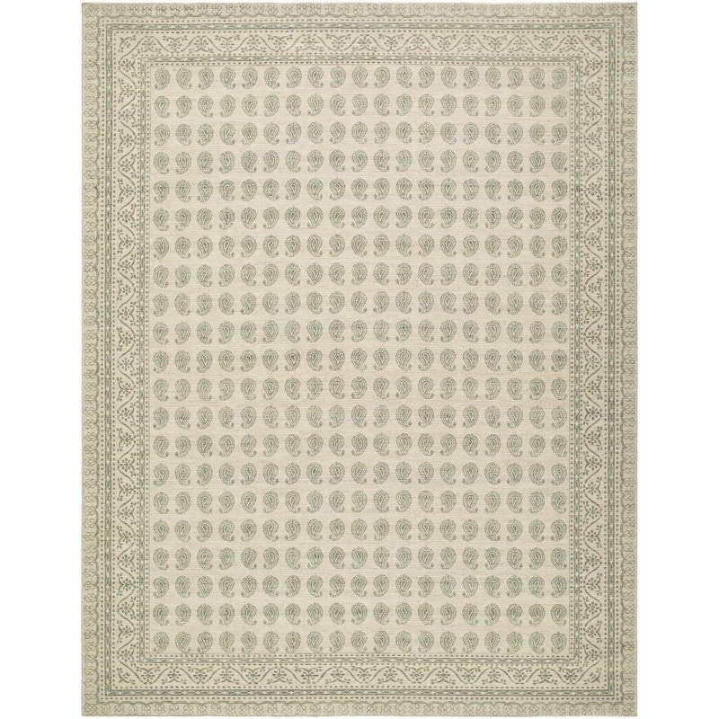 Nabela Noor Home x Livabliss Alo Traditional Area Rug - 2'7" x 7'10" - Medium Green