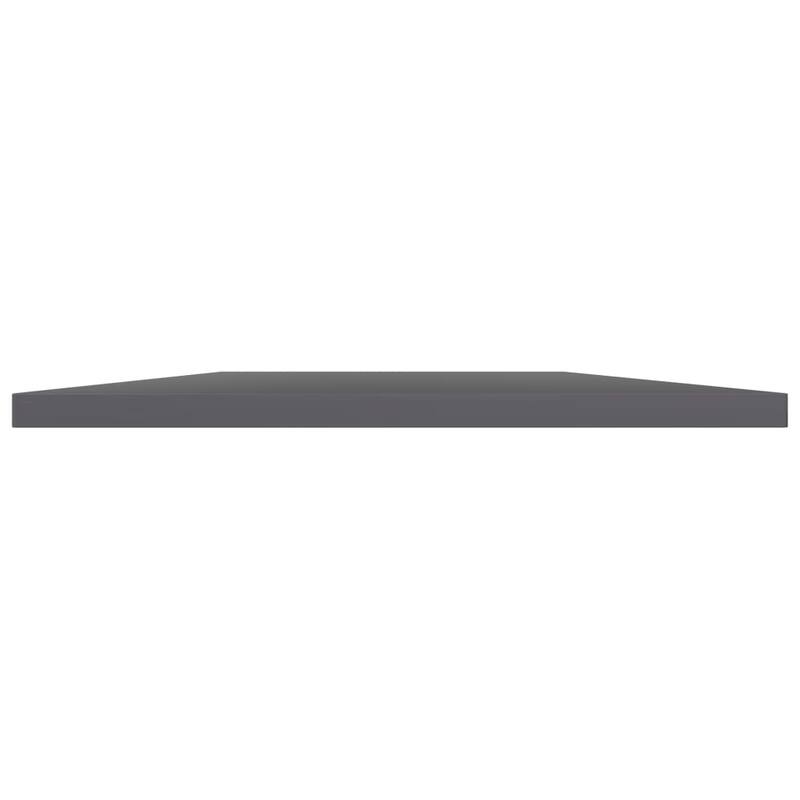 vidaXL Bookshelf Boards 8 pcs High Gloss Gray 39.4"x11.8"x0.6" Chipboard