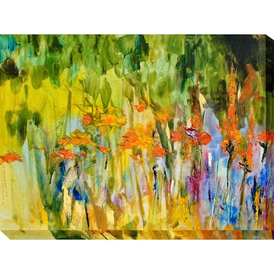 Orange Lily Abstract Indoor/Outdoor Art - Multi-color