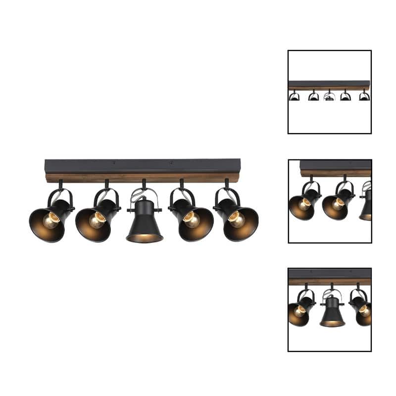 5 light spot light black ceiling light metal bathroom light