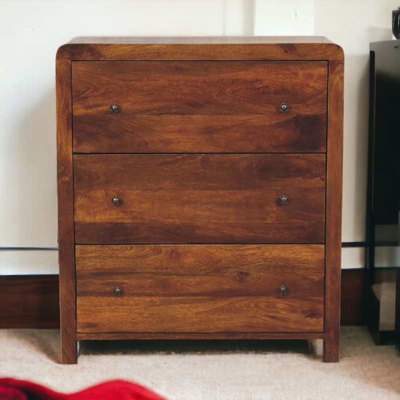 Artisan Furniture Solid Wood Aspen Chest, Brown, 3 Drawers - N/A