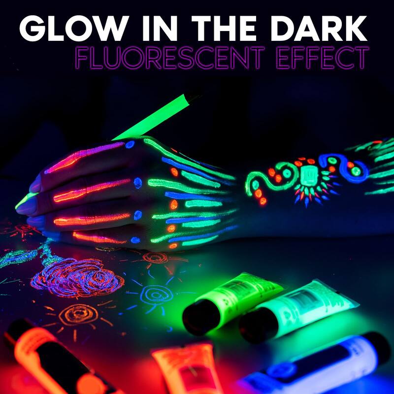 Luxrite A19 UV LED Black Light Bulb, 6W, Enclosed Fixture Rated, E26 Base - Halloween, Party, Body Paint, Poster 2-Pack