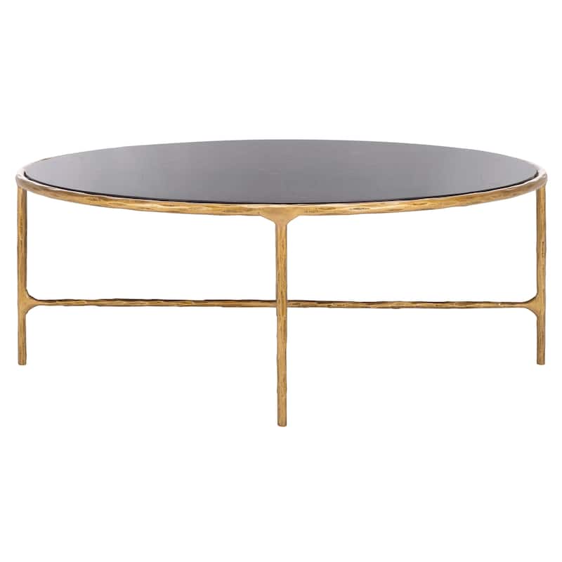 SAFAVIEH Couture Kathleen Oval Metal Coffee Table - 40 In W x 30 In D x 15 In H - 40"W x 30"D x 15"H