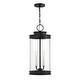 preview thumbnail 2 of 3, Englewood 3-Light Outdoor Hanging Lantern in Matte Black