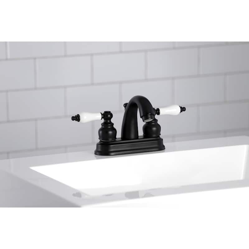 Restoration Two-Handle 3-Hole Deck Mount 4 in. Centerset Bathroom Faucet