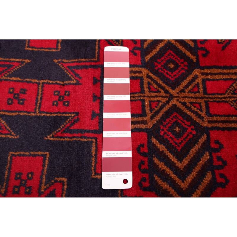 ECARPETGALLERY Hand-knotted Teimani Red Wool Rug - 3'5 x 6'7